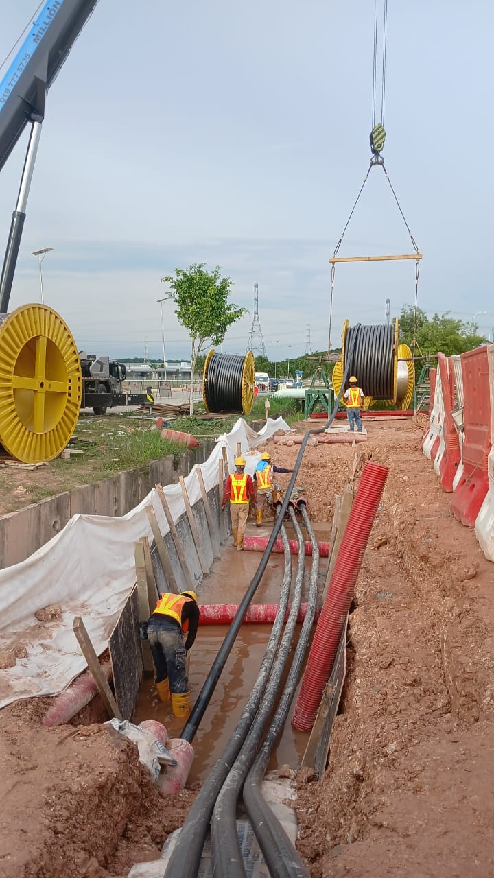 132kV cable installation