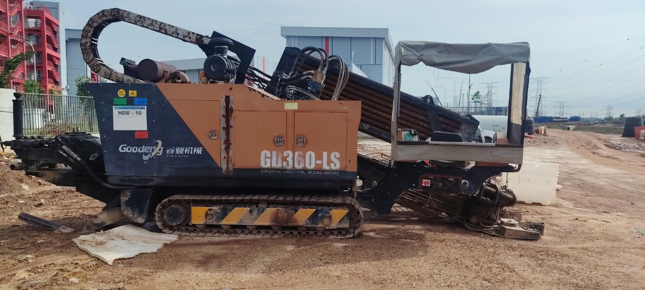 HDD drilling machine on site